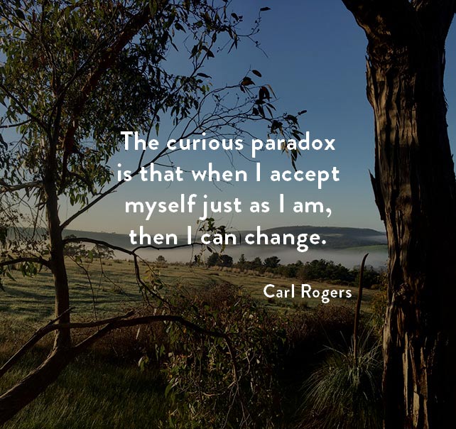 I accept myself just as I am