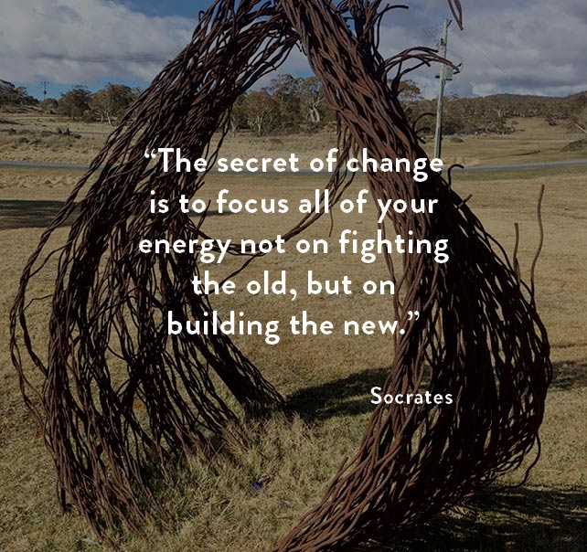 The secret of change is to focus all of your energy not on fighting the old, but on building the new